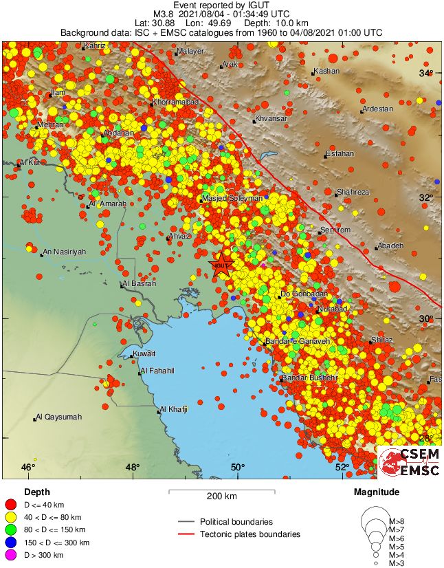 regional historical seismicity