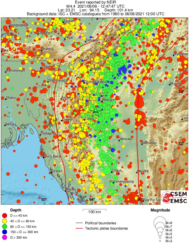 regional historical seismicity