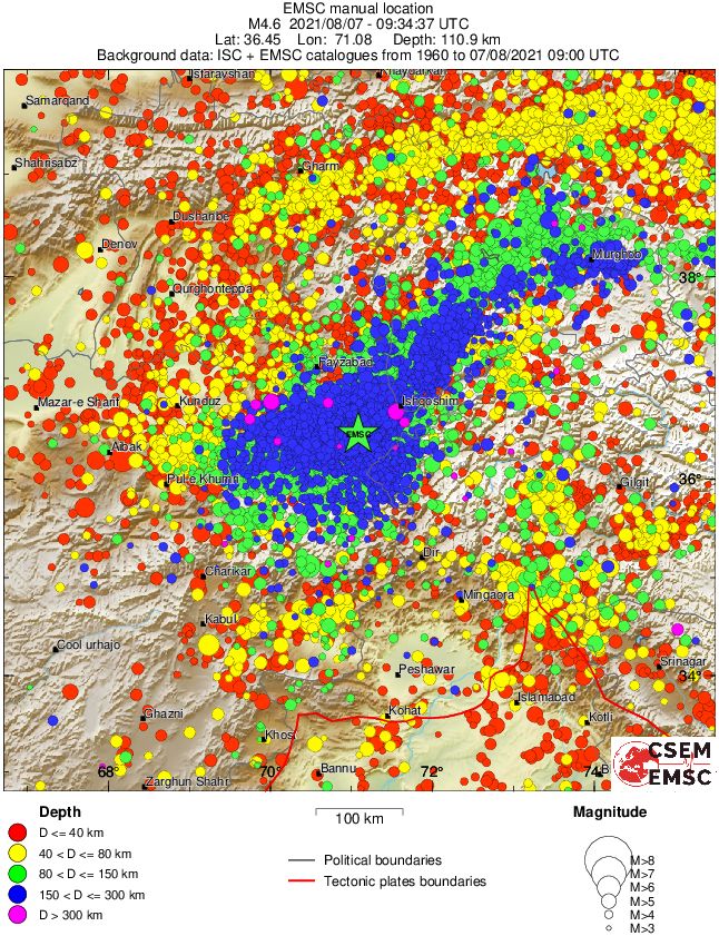 regional historical seismicity