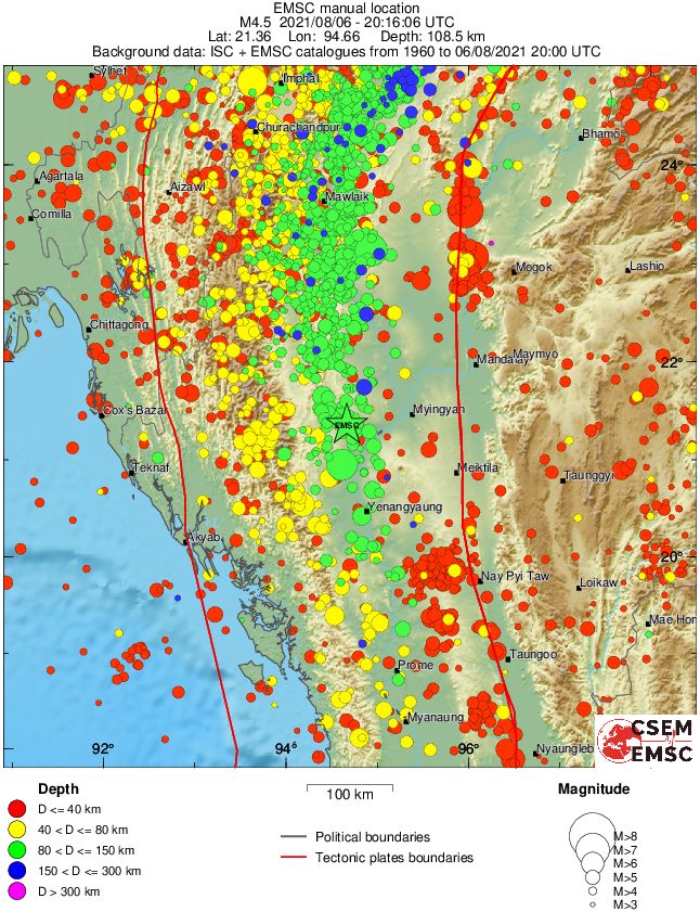 regional historical seismicity