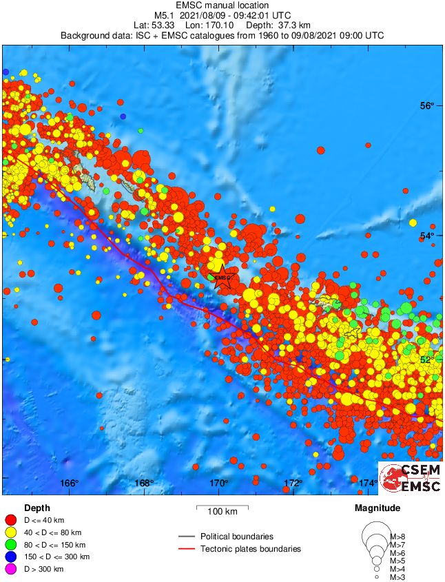 regional historical seismicity