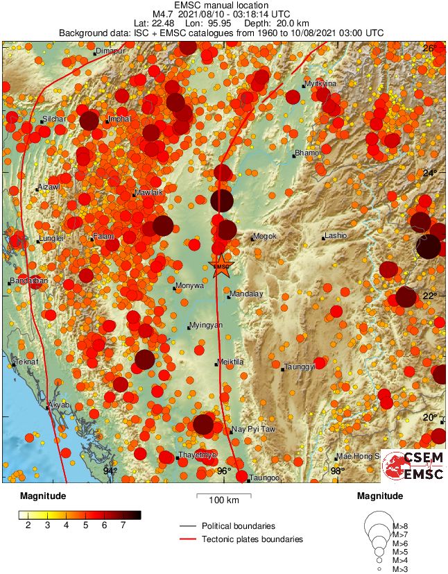 regional magnitude historical seismicity