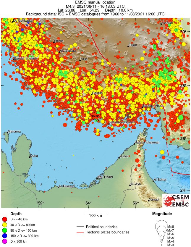 regional historical seismicity