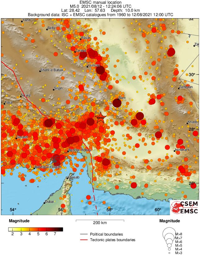 regional magnitude historical seismicity