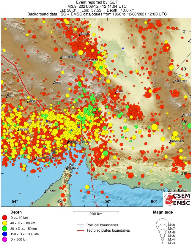 regional historical seismicity