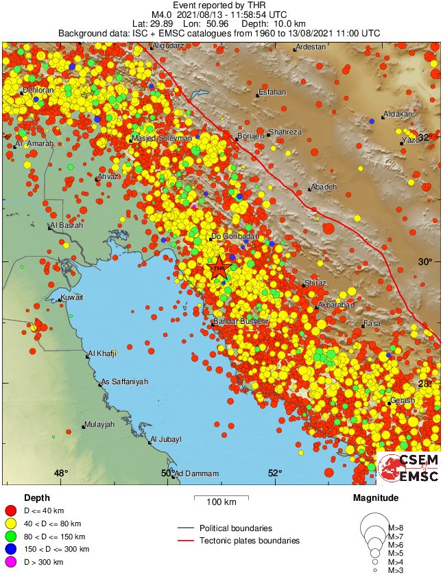 regional historical seismicity
