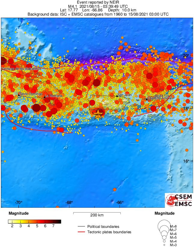 regional magnitude historical seismicity