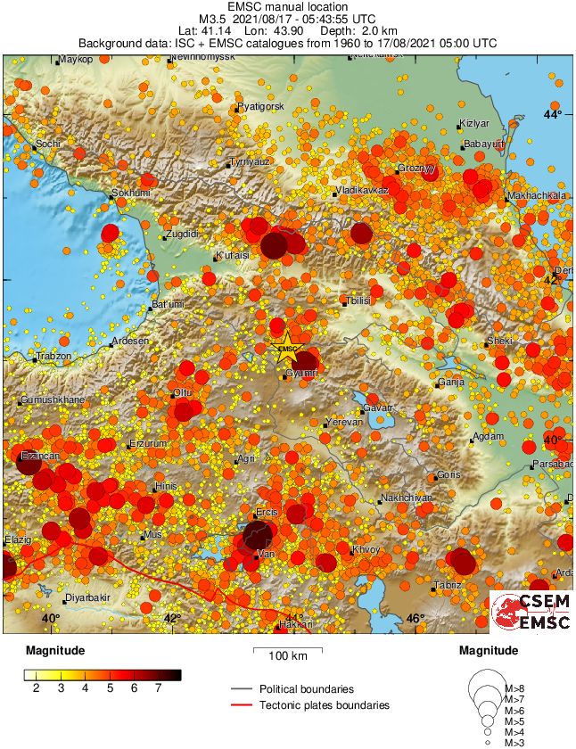 regional magnitude historical seismicity