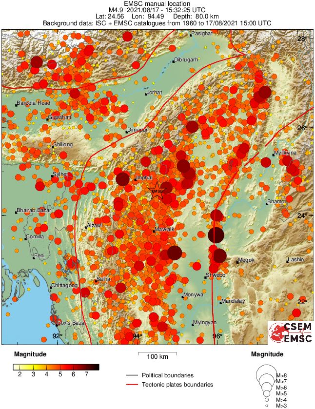 regional magnitude historical seismicity