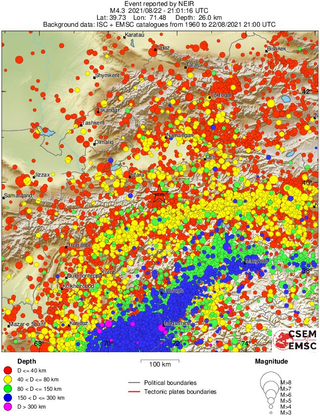 regional historical seismicity