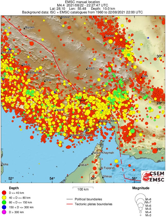 regional historical seismicity
