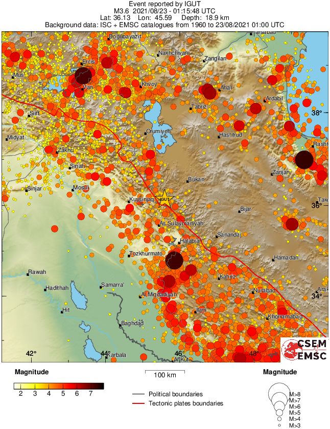 regional magnitude historical seismicity
