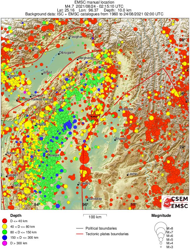 regional historical seismicity