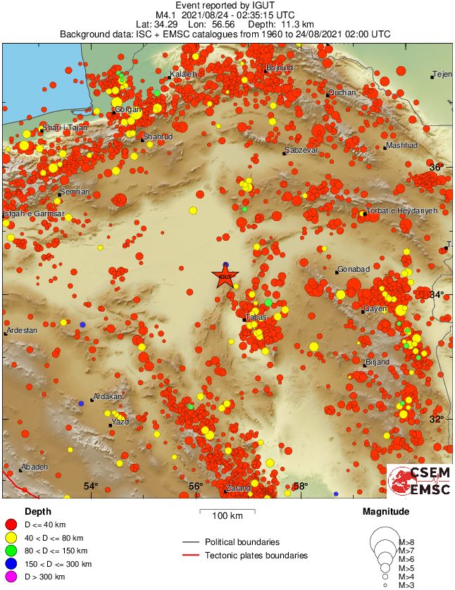 regional historical seismicity