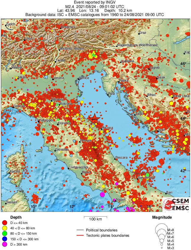 regional historical seismicity