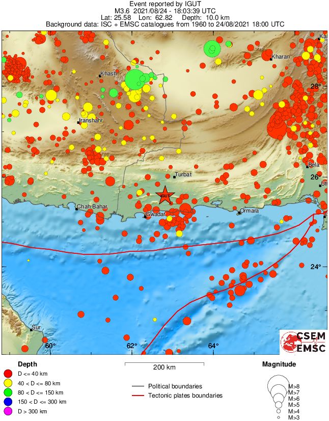 regional historical seismicity