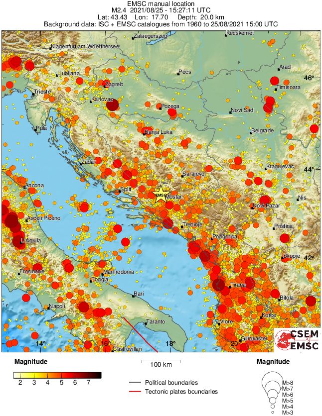 regional magnitude historical seismicity