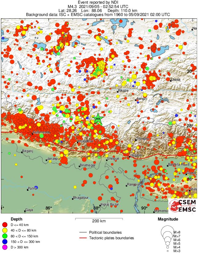 regional historical seismicity