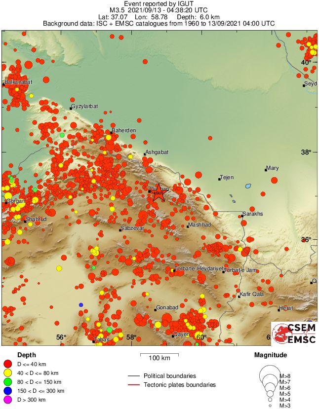 regional historical seismicity