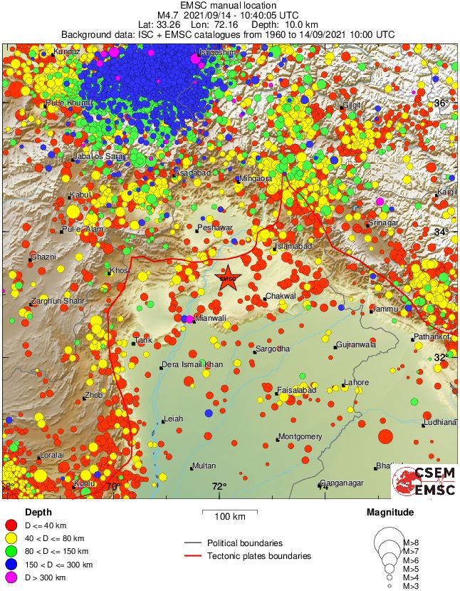 regional historical seismicity