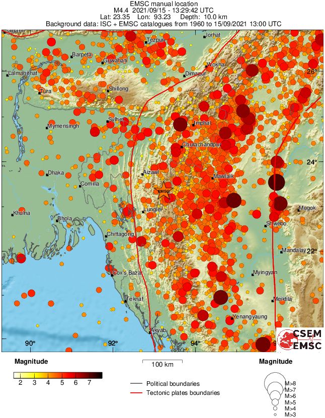 regional magnitude historical seismicity