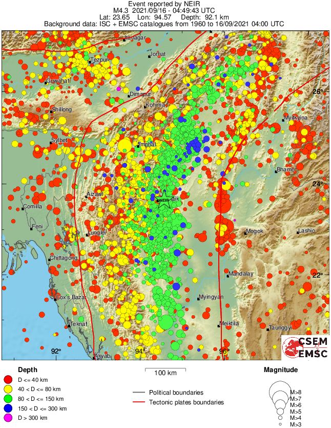 regional historical seismicity