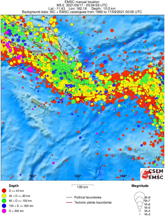 regional historical seismicity