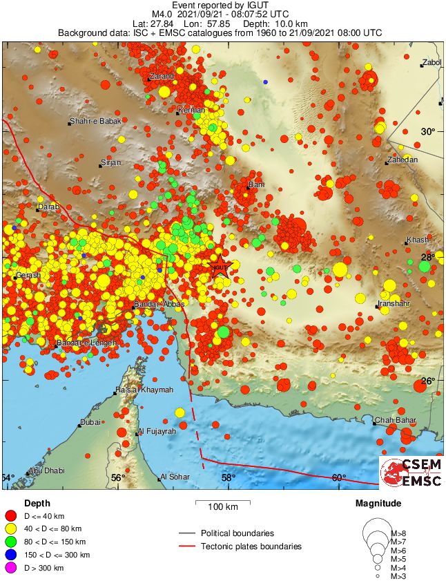 regional historical seismicity