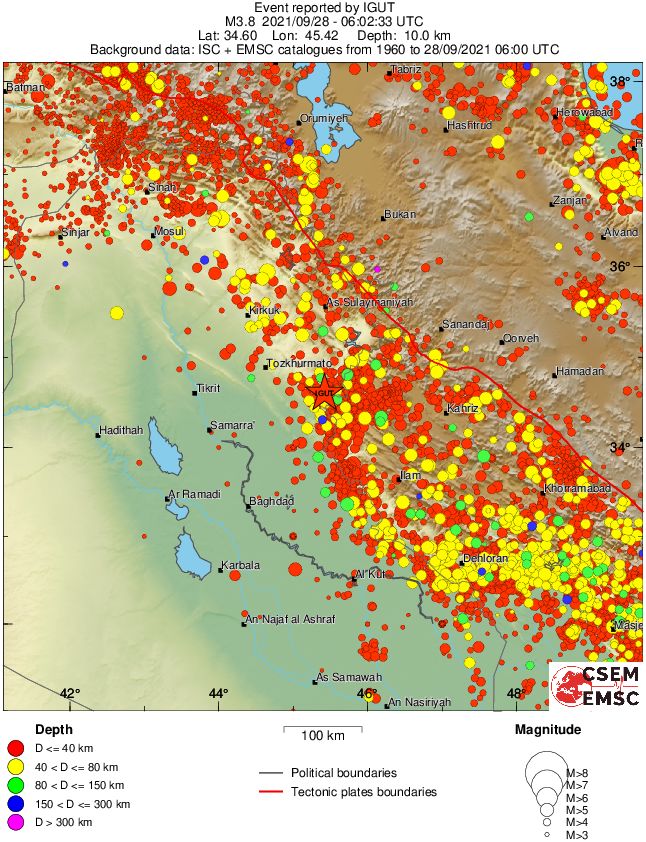 regional historical seismicity