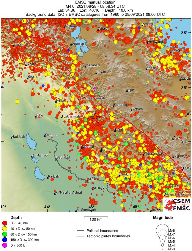 regional historical seismicity