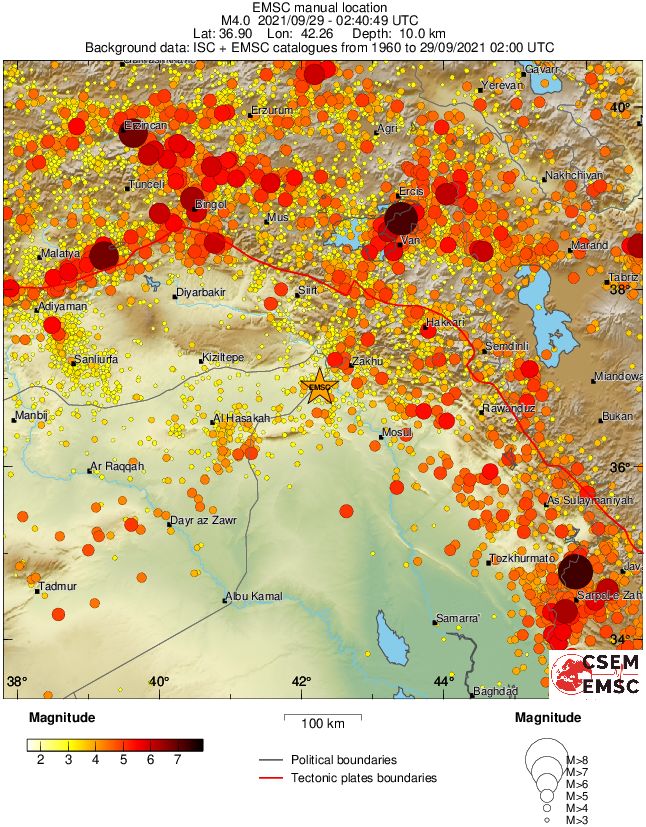 regional magnitude historical seismicity