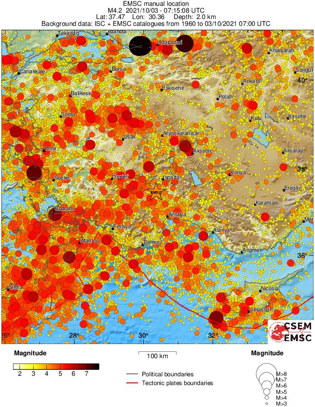 regional magnitude historical seismicity