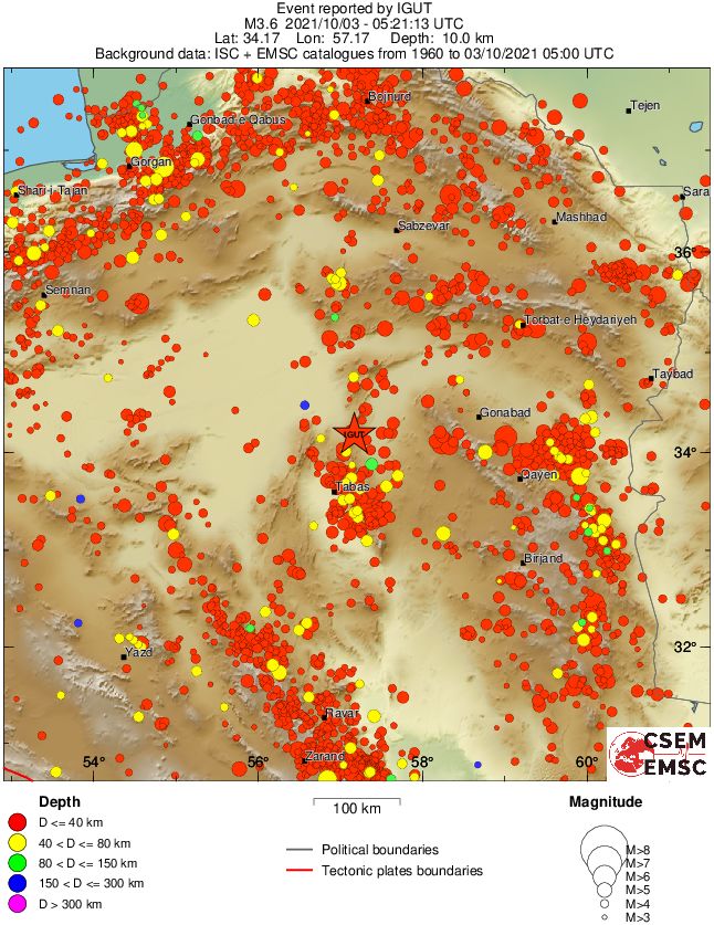 regional historical seismicity
