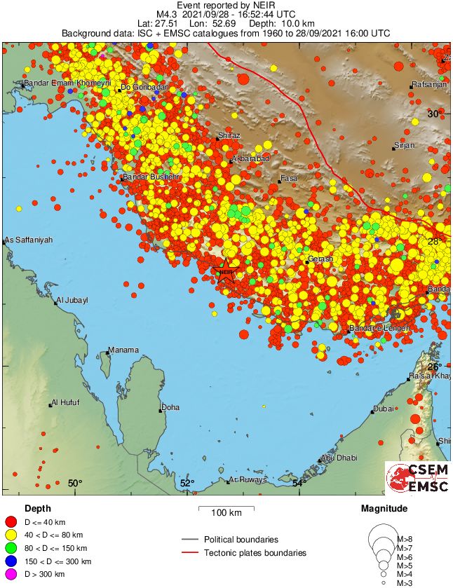 regional historical seismicity