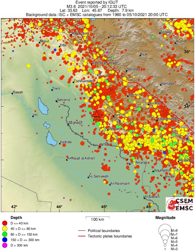 regional historical seismicity