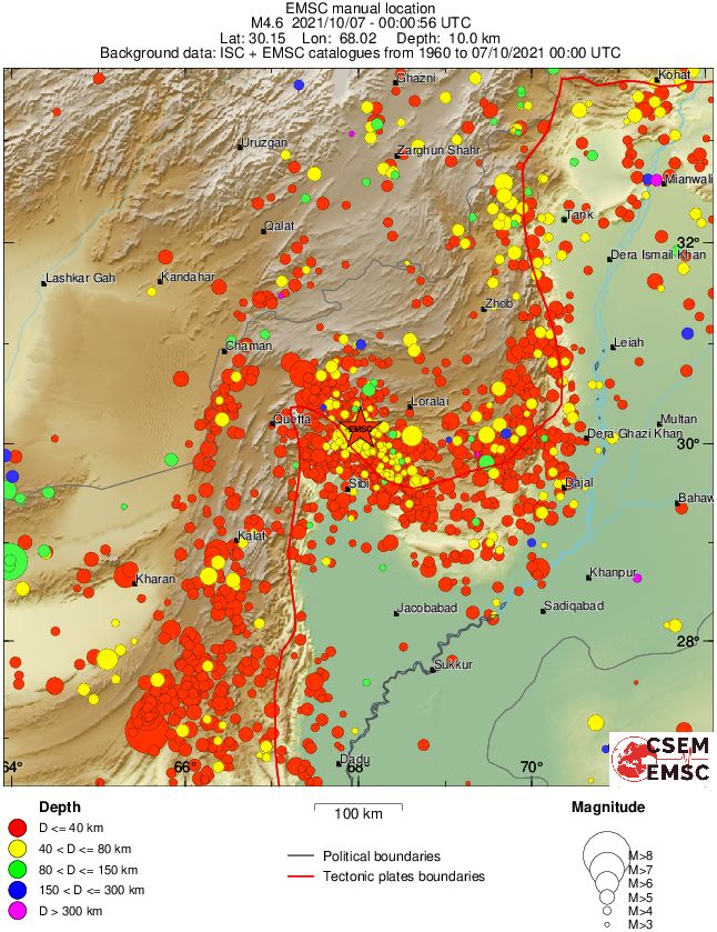 regional historical seismicity