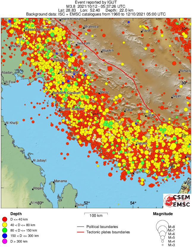 regional historical seismicity