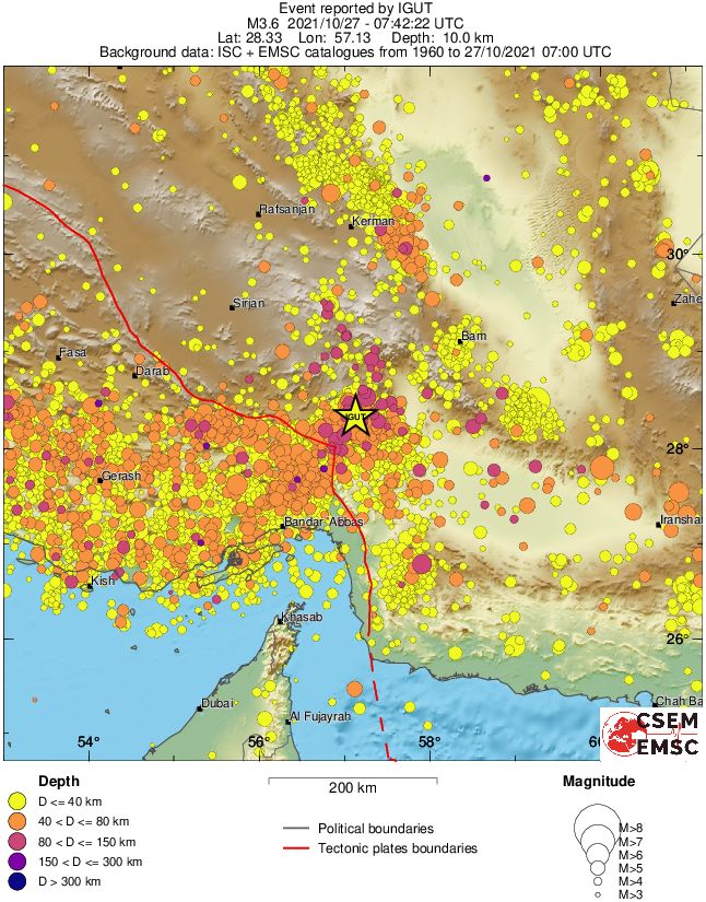 regional historical seismicity