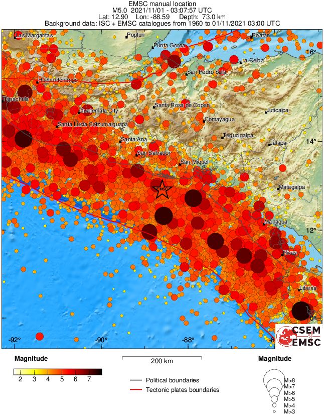 regional magnitude historical seismicity