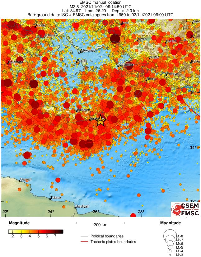 regional magnitude historical seismicity
