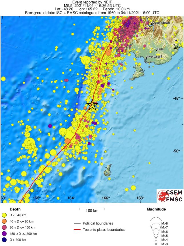regional historical seismicity