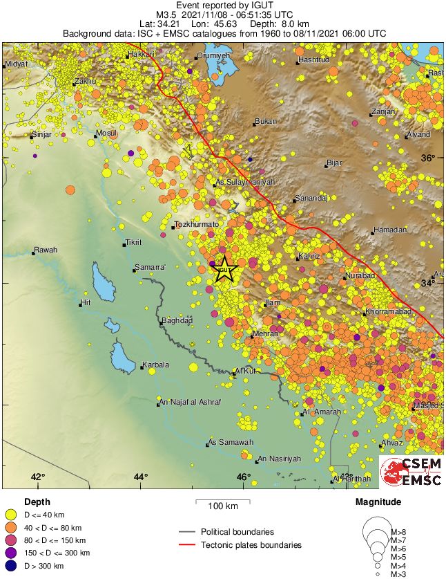 regional historical seismicity