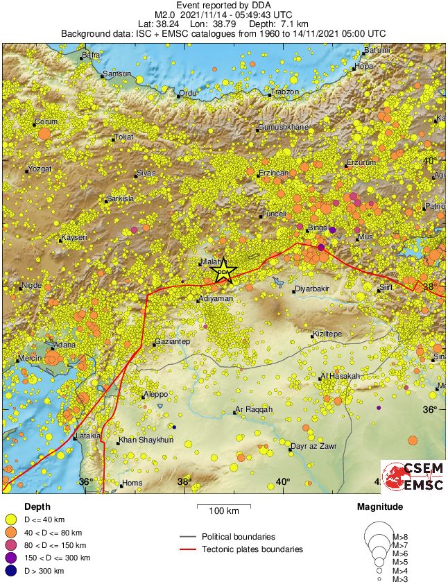 regional historical seismicity