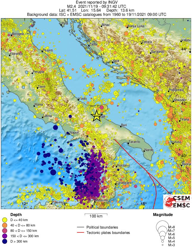 regional historical seismicity