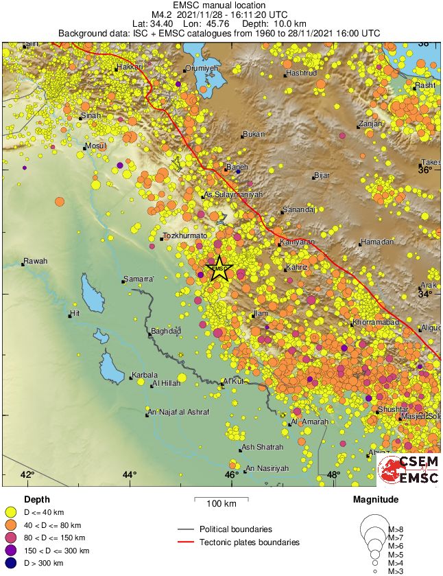 regional historical seismicity
