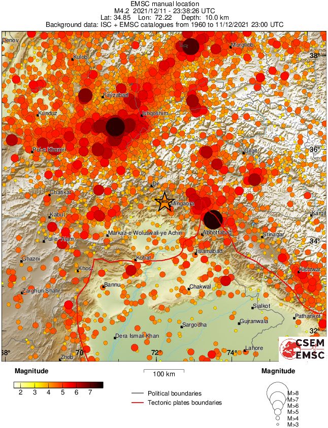 regional magnitude historical seismicity