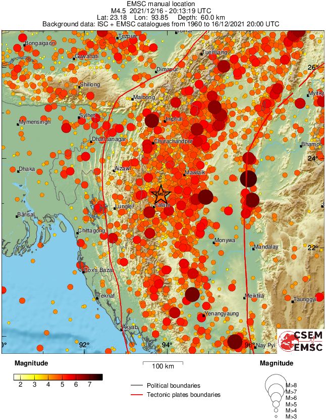 regional magnitude historical seismicity