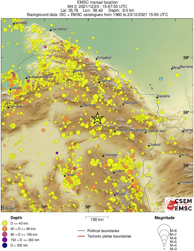 regional historical seismicity