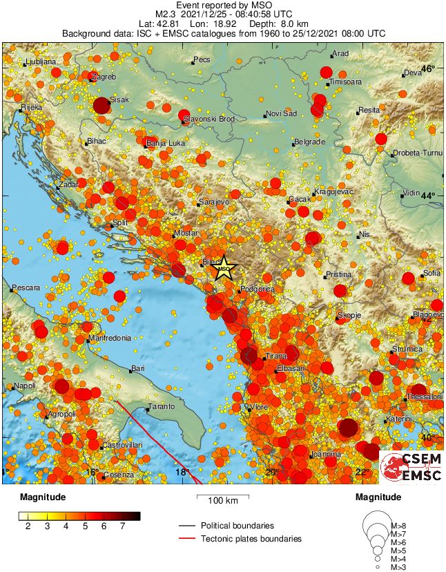 regional magnitude historical seismicity