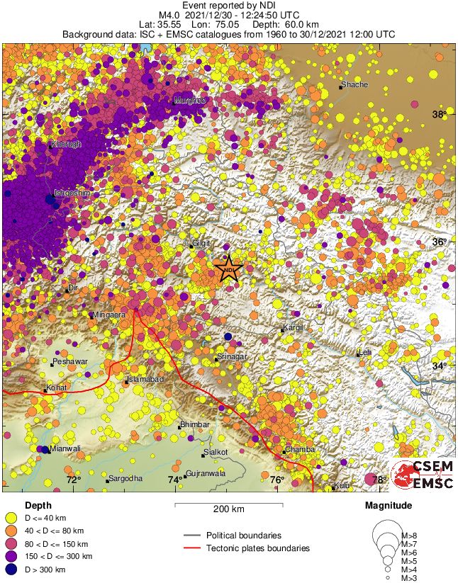 regional historical seismicity